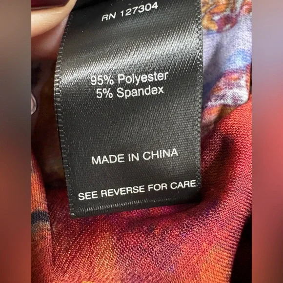 Ali Miles Womens Art To Wear Cowl Neck Top Size PXL Multicolor Long Sleeve Boho - Picture 10 of 11